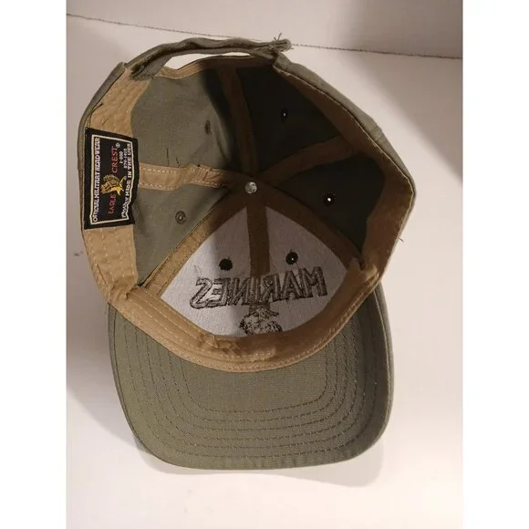 USMC Green Adjustable Hat Eagle Crest One Size Fits Most H6 - Picture 7 of 7
